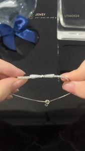 Lắc Tay Bạc Nơ Cao Cấp  JENSY "Rowen Aimee" LTVAD024. Lắc Tay Nữ Bạc 925 Tiểu Thư