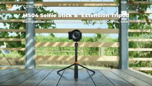 K&F Concept MS08 Selfie Stick Tripod 2-in-1 159cm +Bluetooth Remote & for DJI /GoPro/Action Adapter