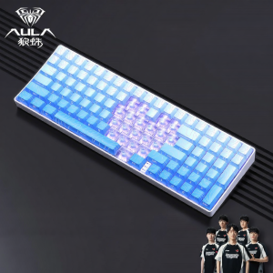 AULA | Transparent Heart Design 99 Key Ergonomic Wireless Mechanical Keyboard