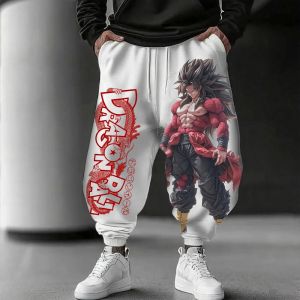 Anime Saiyan Dragon Ball Winter Cotton Sweatpants 2025 Harajuku Trendy Men Women Street Loose Casual Fashion Sports Cuff Pants