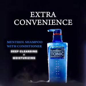 Sunstar Tonic Mens Hair Shampoo & Conditioner 2in1 - Soothing Scent Silicone-Free 600ml