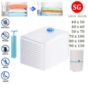 🇸🇬【SG stock】Vacuum Storage Bag | Compression Bags | Hand Pump | Travel Compressed Bag Vaccum Sealer Storage Organiser for Clothes Durable Vacuum bag / House Storage Bag / Transparent Clothes Quilt Compression Bag /Compressed Bag
