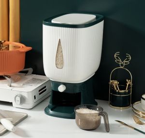 ( BISA COD ) PROMO Dispenser Beras 10L / Rice Box / Tempat Penyimpanan Beras Otomatis Dengan Wadah Pengering Beras / Kotak Beras / Tempat Beras / Tempat Beras Minimalis
