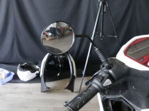 SP FOLDABLE CARBON SIDE MIRROR UNIVERSAL YAMAHA Clean Lens Adjustable