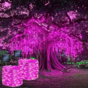 Outdoor LED Solar Light Valentines Day Festoon Garland Fairy String Lights Wedding Party Garden Solar Lamp Ramadan Home Decor