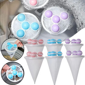 5pcs Portable Lightweight Magical Washing Machine Filter Mesh / Durable Hair Removal Catcher / Household Cleaning Floating Mesh Bag / Reusable Filter Mesh Catcher