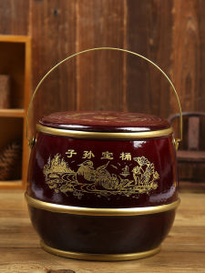Redwood Marriage Celebration Small And Large Three-Piece Toilet Bowl Bride Display Item Matrimony Fortune-Telling Barrel