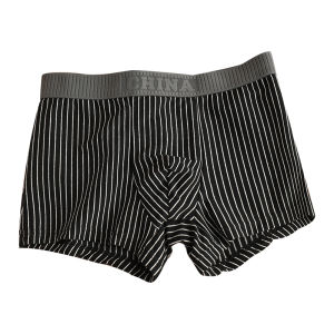 JIAZINI | Mens Cotton Underwear Breathable Summer Shorts Pure Cotton Youth Large Size Boxer Briefs Anti-Friction Striped Pattern Mid-Waist