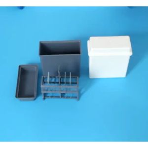 Slides Staining Rack Dish Set Slots Staining Jar Rack for Microscope Slides