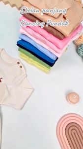 BABY HAI Iris Set Setelan Kancing Pundak Baju Panjang Celana Panjang