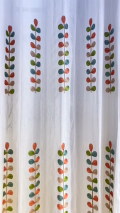 Havana Colorful Sheer Langsir Lace Bersulam Bunga Siap Jahit Cangkuk & Ring / ReadyMade Day Curtain Hook Ring