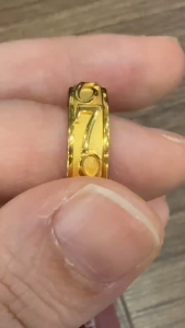 Poh Heng Jewellery 22K Wealth Number Band in Yellow Gold[Price by weight]