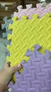 PAUS BIRU แผ่นโฟมจิ๊ก EVA วัสดุ ซอว์ปูพื้น 30×30cm ชุด 4 แผ่น เสื่อรองคลาน แผ่นรองคลาน แผ่นรองออกกำลังกาย