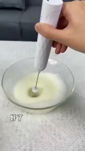 PHIMAX Hand-held Electric Milk Frother Mini Foamer for Coffee with 2 Heads Egg Beater Mixer for Baking Rechargeable