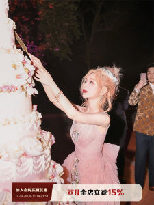 ชุดเดรสสไตล์วินเทจ DOGGYQIN ทรงเอยาวปานกลาง แขนกุด คอวี กระโปรงทรงเอ ทรงเข้ารูป เดรสยาวปานกลาง