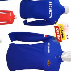 KAOS KERAH FREE CUSTOM NAMA ANDA LOGO WINGS BANYAK PILIHAN WARNA LENGAN PANJANG - FULL BORDIR BKS