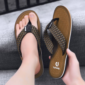 Mens Summer Outdoor Wearable Slip-On Sandals Anti-Slip Soft Bottom Thong Style Beach Footwear Comfortable Breathable EVA Material