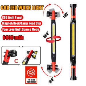 COB Work Light Strong LED Portable Work Lamp Automotive Repair Work Lights Work Light Magnetic Flashlight Rechargeable Waterproof Work Light For Car