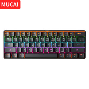 Mucai MK61 USB chơi game Bàn Phím Cơ khí 61 phím chuyển đổi màu đỏ có dây có thể tháo rời Cáp RGB Backlit hot swappable