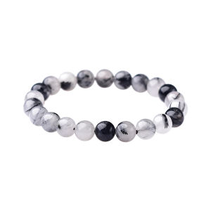 Natural Black Hair Crystal Bracelet Black Crystal White Crystal Bracelet Black Hair Crystal Bracelet  out Original Design Polished Finish