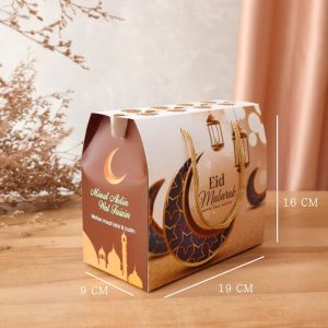 10 Pcs Gable Box Hampers Idul Fitri Muat 3 Toples Jar 500-750 ml Hijau Tua Poly Gold uk 28x10x11 cm (tinggi total 16cm )