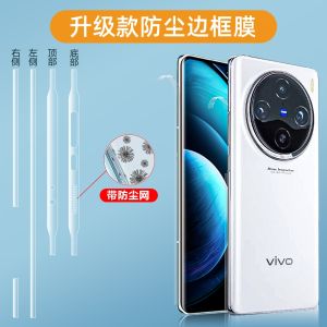 Vivo X100 pro Full Cover Frame Protection Film Ultra Clear Water Condensation Side Soft Sticker Anti Dust Earpiece Cover