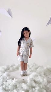 Harlow Kids - New Cloud Pajamas for Kids/ Piyama Anak/ Pajamas Anak/ Pajamas Katun Anak/ One Set Piyama/ Setelan Anak/ Baju Tidur Anak
