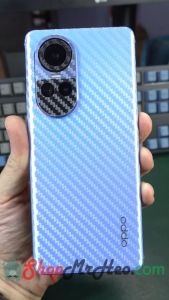 Dán Skin Mặt Sau Lưng Full Viền Oppo Reno10 (Carbon Hình Hộp Nhám Vân Da Nhôm Xước)