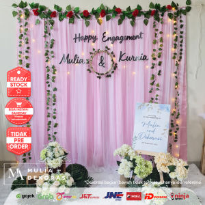 Dekorasi Lamaran Tunangan Background pernikahan Aqiqah Khitan 1 Set Lengkap Paket Mulia OO