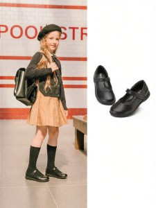 Belle | Spring New Leather Girls Shoes Black