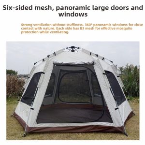 LIWAN | Six-Sided Sun Rain Quick-Opening Spacious Tent