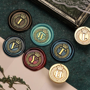 25mm Crown Letter A-Z Sealing Wax Stamp Customize 26 English Alphabet Brass For DIY Scrapbooking Envelope Card Decoration