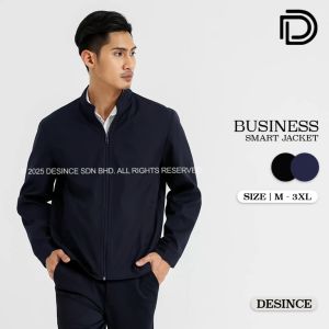 🇲🇾 DESINCE Men Smart Jacket Long Sleeve Black Blue Jackets Men Top Jaket Lelaki MT 158
