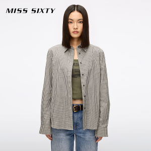 2026 SS Womens Vintage Plaid Cotton Long Sleeve Shirt Mid-length