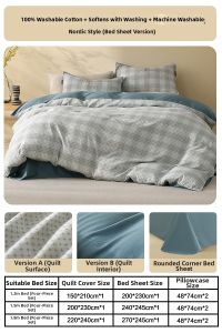 Mercury | Washed Cotton A Class Full Cotton Bedding Sets