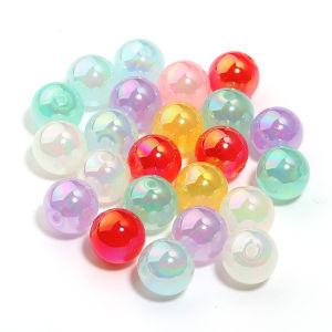 20pcs/lot 16mm Jelly Color Acrylic Beads Colorful Round Loose Spacer Beads For Jewelry Making DIY Necklace Bracelet Accessories