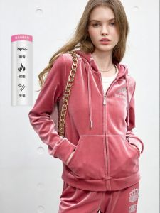 Juicy Couture | Aurora Velvet Thickened Hooded Jacket Women