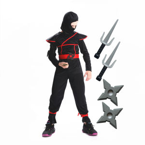 Boys Kids Naruto Ninja Costume Cosplay Halloween Assassin Japanese Samurai Warrior Fancy Dress Clothin