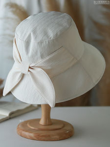 หมวกชาวประมงผู้หญิง หมวกทรงกลมแบบพับได้ หมวกทรงกว้าง หมวกผ้าฝ้ายแบบสวมหัว หมวกฤดูร้อน สไตล์เกาหลี