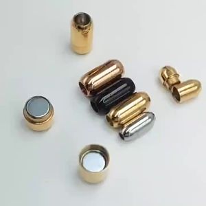 2pcs Stainless Steel Magnetic Clasp Leather Cord End Cap for Jewelry Men Women Necklace Bracelet DIY Making Supplies Crafts