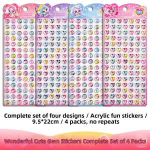 QIFUXING | Children Cartoon Anime 3D Crystal Embossed Stickers