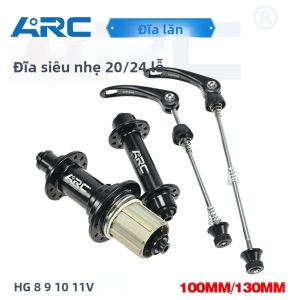 Bộ Moay-ơ Xe Đạp Đường Trường ARC Ultralight 700C Siêu Nhẹ 280g Cấu Trúc 1:1 Phanh Vành Trước 100mm Sau 130mm Dành Cho Xe Đạp Tốc Độ 8 9 10 11 - Hợp Kim Nhôm