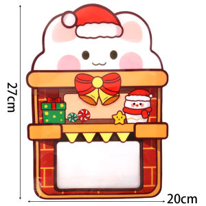 【On Sale】5Pcs ถุงซองพลาสติกใส่คุ้กกี้ถุงซิปลูกอมลายการ์ตูนสำหรับถุงใส่เครื่องสำอางและขนมขบเคี้ยวอาหารน่ารักสำหรับเด็กของขวัญเทศกาลคริสต์มาส