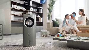 Quạt không cánh làm mát phun sương tạo ẩm. Kiêm lọc không khí ion âm và khử khuẩn UV Serial 4000. Thương hiệu Hà Lan cao cấp Philips - ACR4246X