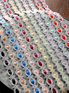 Embroidered Lace Tape for DIY Ribbon Insert 1.7cm