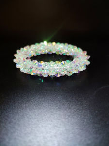 Luxurious Original Design Crystal Woven Bracelet Shiny Handmade Gift for Girlfriend Fashion Jewelry Accessory