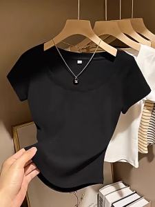 DVDK | Summer New Slim Fit Short Sleeve T-Shirt Black