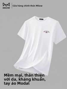 Áo thun nam MiiOW Cat Person  vải cotton tay ngắn thoáng khí nhanh khô - mùa hè