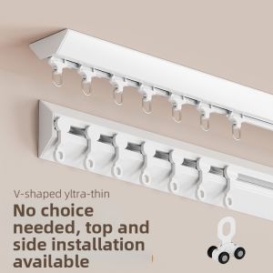 SHELIANKE | Side Mounted No-drill Invisible Curtain Track