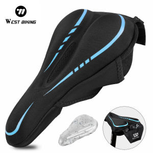 West Biking | WEST BIKING Soft Thicken Bike Seat Cover With Tool Bag Comfortable Bicycle Saddle Cover Shock Absorbing MTB Cycling Pad Cushion